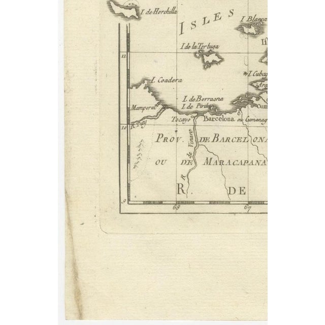Caribbean and Lesser Antilles Enlightenment Map by Rigobert Bonne, 1780s For Sale - Image 9 of 12