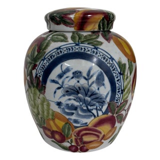 Vintage Chinoiserie Ginger Jar For Sale