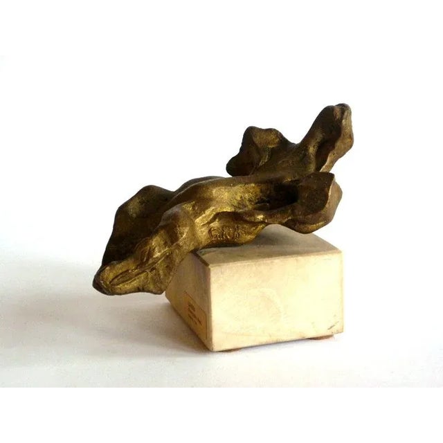 Italian Modern Bronze Abeni Art Figure Sculpture by Gineba Gianpietro, 1970s For Sale - Image 4 of 9