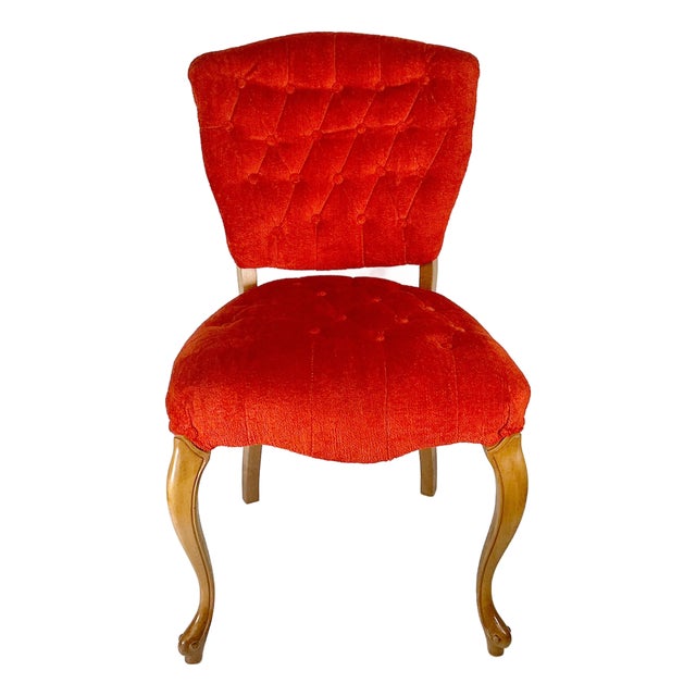 1960s Vintage French Provincial Hollywood Regency Boho Chic Bourior Side Chair For Sale