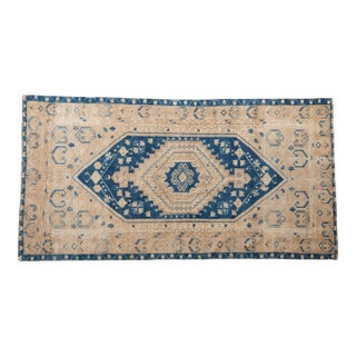 Vintage Distressed Oushak Rug Runner - 3'8" X 6'11" For Sale