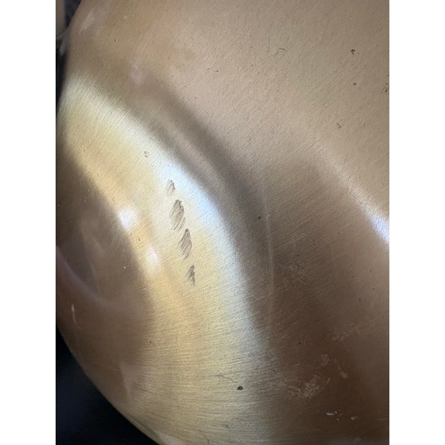 P1960s Brass-Tone Hurricane-Style Dome Table Lamps - a Pair For Sale - Image 9 of 12