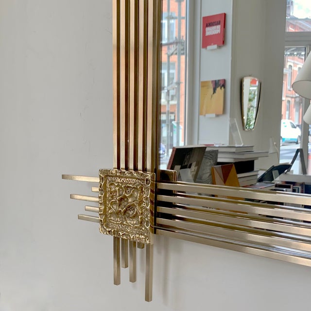 Wall Mirror by Angelo Brotto for Esperia, Italy, 1970s For Sale - Image 6 of 14