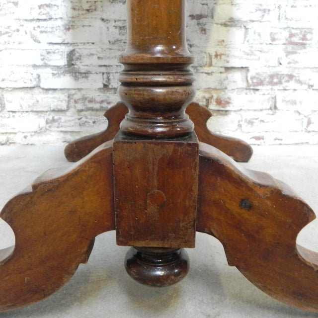 Brown Antique Oak Dining Table, 1890s For Sale - Image 8 of 18