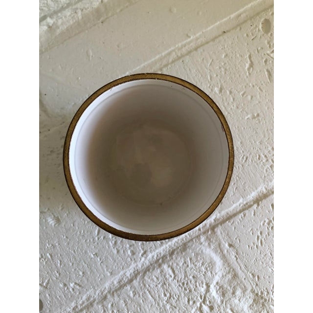 Mid 20th Century Cherub Motif Round Ceramic Jar With Lid For Sale - Image 5 of 10