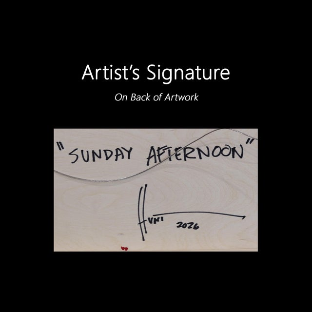 Sunday Afternoon - Original Minimalist Abstract Acrylic and Resin Art on Wood Panel For Sale - Image 9 of 9