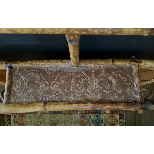 1800's English Tortoise Shell Bamboo Wall or Mantle Mirror Unique Aesthetic Movement bamboo mirror intricately detailed: 3...