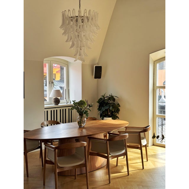 Eclectic White Murano Chandelier For Sale - Image 4 of 15