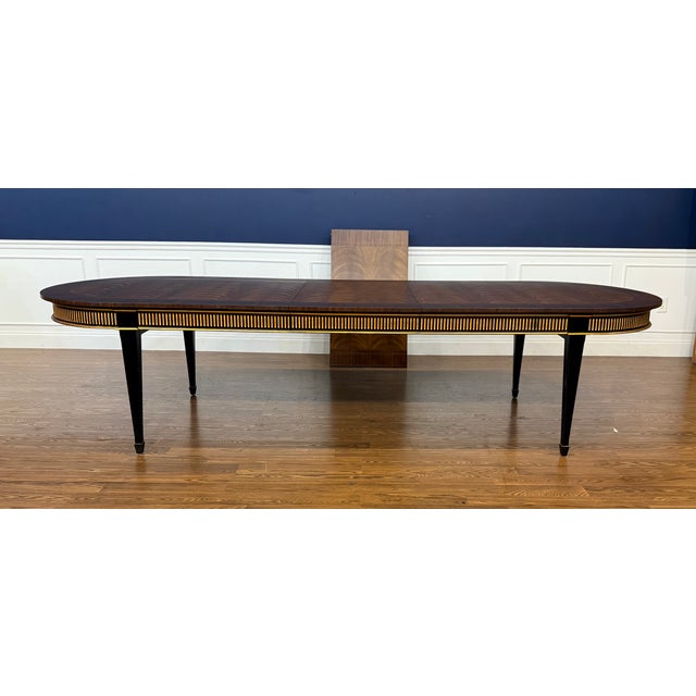Century Traditional Regency Style Oval Mahogany Dining Table For Sale - Image 13 of 18