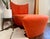 1970s 1970s Vic-Line Sculptural Modular Chaise Lounge in Orange Velvet For Sale - Image 5 of 9