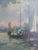 Adrien Dutrey, Sailboats on the Shore, 1890s, Oil on Canvas For Sale - Image 11 of 17
