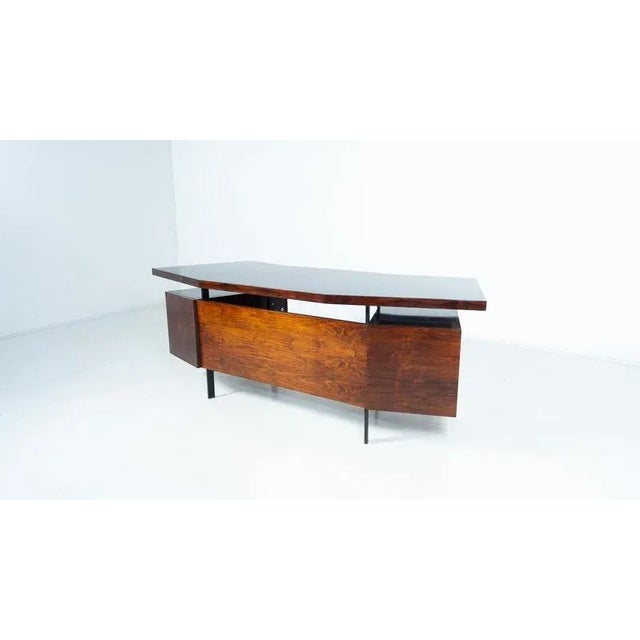 Mid-Century Modern Italian Wooden Desk with Drawers, 1960s For Sale - Image 3 of 18