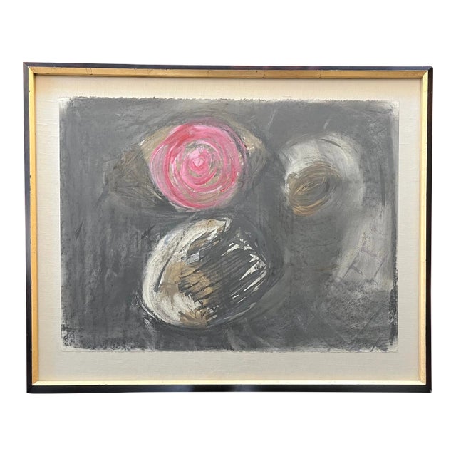 Large Vintage Abstract Organic Mid Century Work For Sale