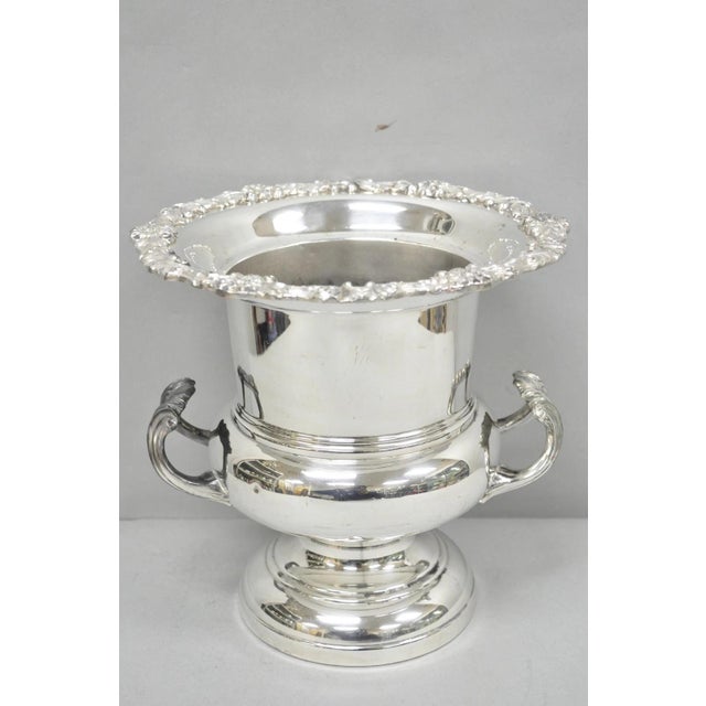 Vintage Fb Rogers Silver Plated Trophy Cup Champagne Chiller Ice Bucket Engraved For Sale - Image 13 of 18