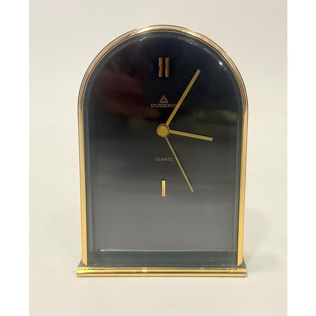 Black Vintage Table Clock from Dugena, 1980s For Sale - Image 8 of 9