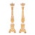 Pair of 18th Century Italian Painted and Parcel-Gilt Wood Pricket Candlesticks For Sale
