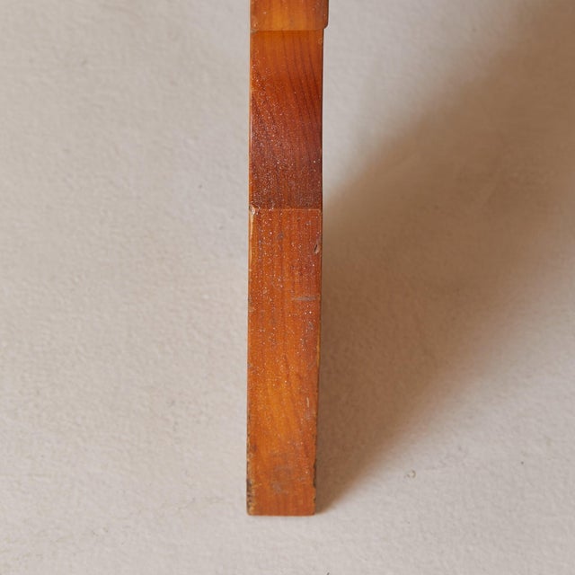 Brown French Pine Fold-Out Dining Table or Desk with Integrated Bookshelf, 1960s For Sale - Image 8 of 11