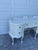 1950s Vintage French Provincial Kidney Desk in Vintage Ivory Finish With Claw-and-Ball Feet For Sale - Image 5 of 13