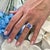 Metal Natural Tanzanite Diamond Ring Size 6.5 14k W Gold 3.89 TCW Certified For Sale - Image 7 of 12