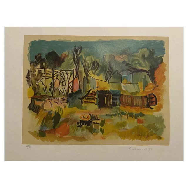 Giovanni Omiccioli, Roman Suburbs, Lithograph, 1973 For Sale