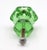 Vintage 1.375 In. Hexagon Green Glass Cabinet Knob For Sale - Image 4 of 4