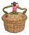 Vintage Teak & Rope Monkey Basket For Sale
