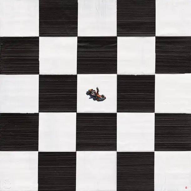 Werner Bronkhorst, All four victory, Formula 1 2025 Giclée print on Hahnemühle Photorag paper with black solid wood frame,...