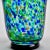 Tall Vintage Blue Green Gold Splatter Art Glass Vase For Sale - Image 9 of 13