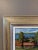 Mid-Century Modern Swedish "Red Houses in Nature" Vintage Expressive Landscape Oil Painting, Framed For Sale - Image 6 of 12