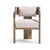 Contemporary Rustic Wood Armchair with Upholstered Seat For Sale - Image 11 of 12