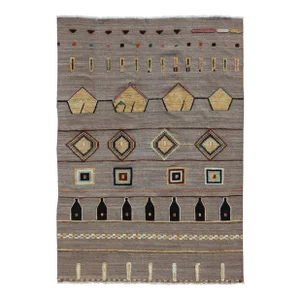 2020s Handmade Traditional Gabbeh Rug. 07'10" X 09'10"