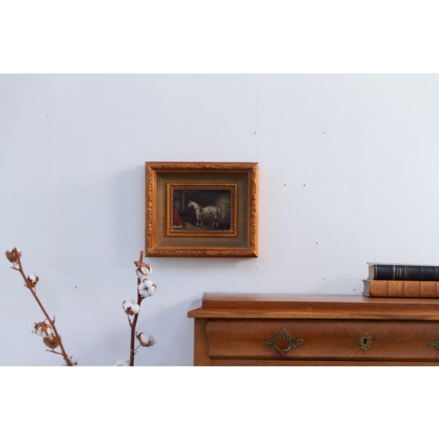 A. Ladd, White Horse, 20th Century, Oil on Board, Framed For Sale - Image 12 of 17