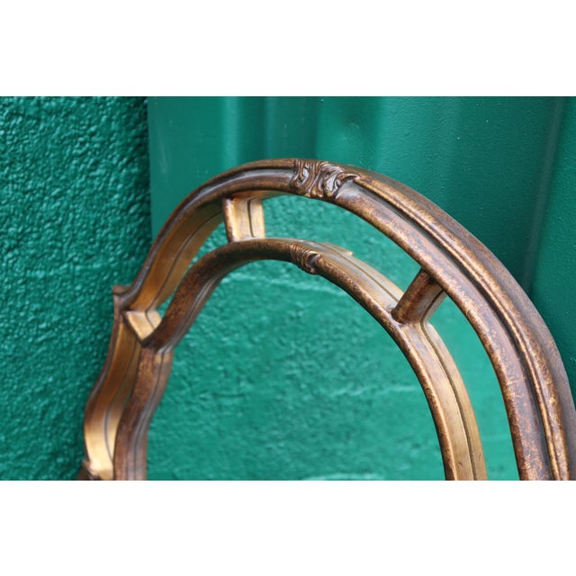 Large Hollywood Regency Style Mirror With Gold Wooden Frame For Sale In Portland, OR - Image 6 of 9