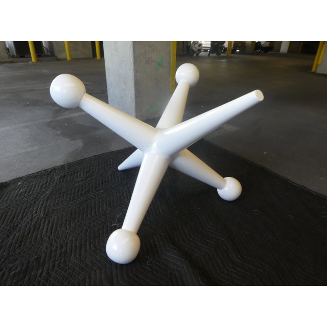 Paint Mid Century Modern Danish Style White Lacquer Jacks Center Table Base For Sale - Image 7 of 10