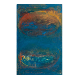 Robert O'Meara Abstract Composition in Teal Oil
