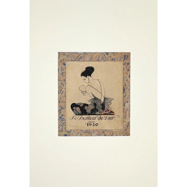 Le Bonheur du Jour by George Barbier (Nantes, 1889 - Paris, 1932) is and original artwork realized in 1929 cover of the...