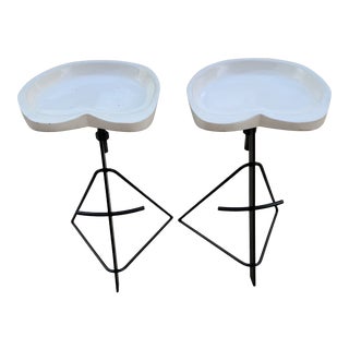 Cisco Brothers Mid-Century Modern Stools-a Pair For Sale