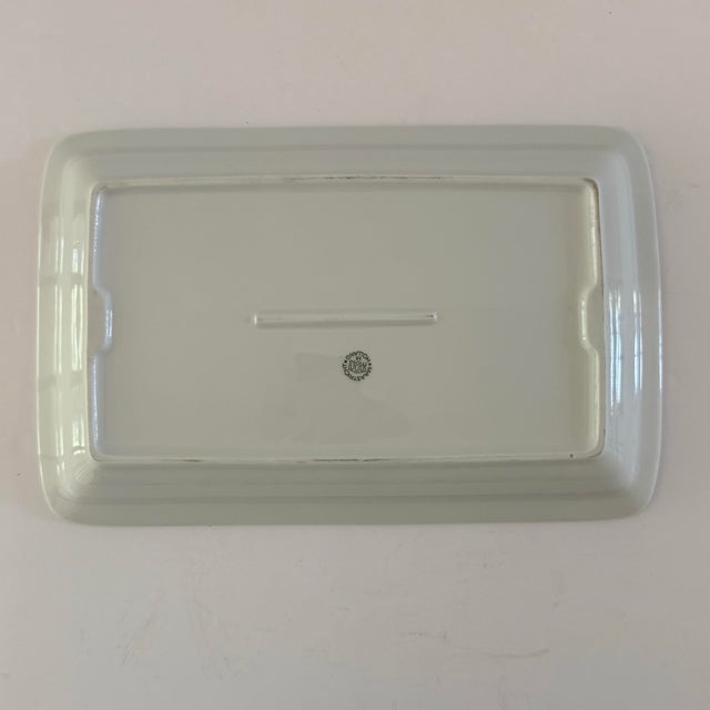 1960s Mosa Maastricht Dutch Botanical & Mushroom Porcelain Serving Platter For Sale - Image 4 of 6