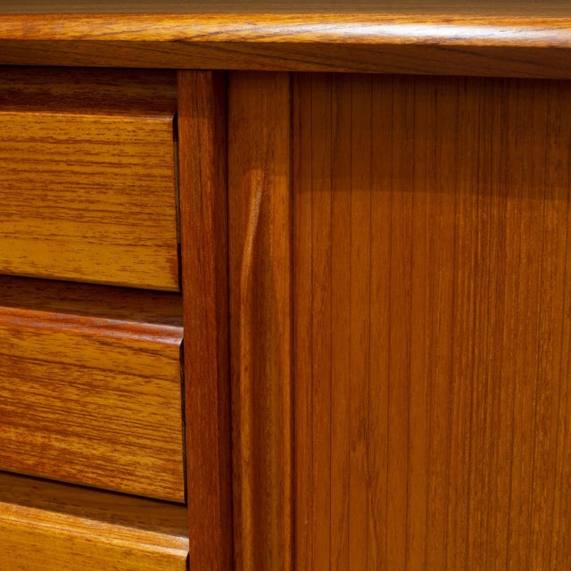 Mid-Century Teak Gentlemen's Dresser With Tambour Door by Berhard Pedersen & Son, Denmark c.1960 For Sale In San Francisco - Image 6 of 14