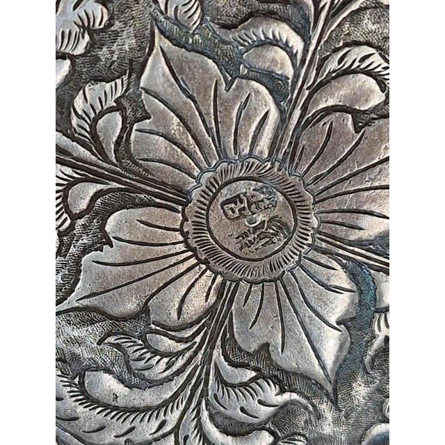 Silver Antique Decorative Silver Bowl For Sale - Image 8 of 10