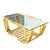 Mid-Century Modern Restored Mid-Century Floating Glass Top Rattan Coffee & Side Table, Pair For Sale - Image 3 of 10