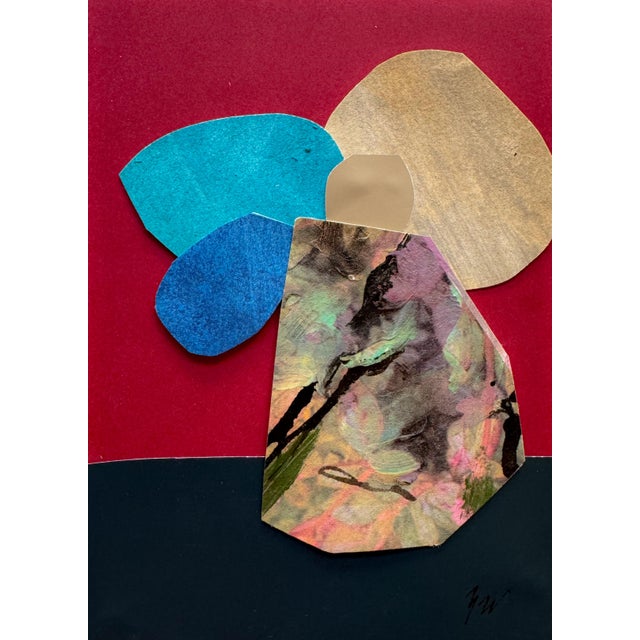 Abstract "Pop Music 11" Original Mixed-Media Collage on Paper by Zac Woodiel For Sale - Image 3 of 9