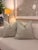 This cotton-linen blend (95% cotton & 5% linen) washable decorative pillow features a soft sage green background with a...