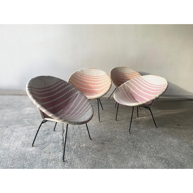 Add a touch of 1950s–60s summer charm to your garden, patio, or home with these original Sputnik-style bucket chairs in...