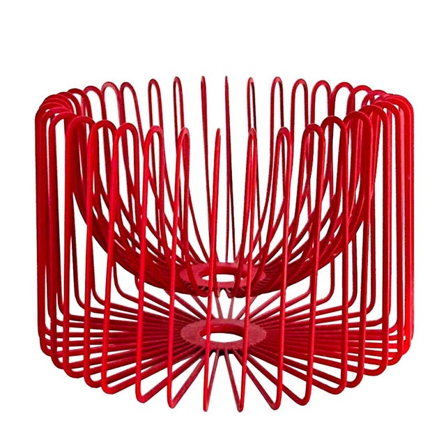 1990's Scandinavian Modern Red Fruit/Centerpiece Bowl Designed by Ehlén Johansson For Sale In Miami - Image 6 of 17