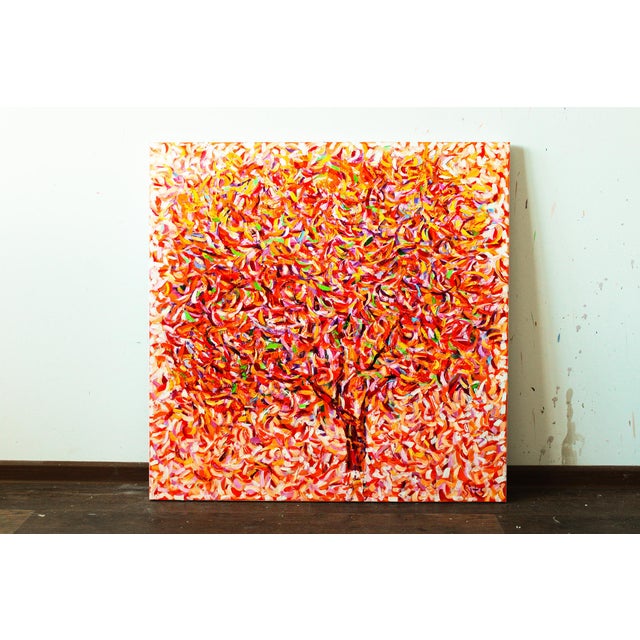 Textile Artist Andrei Sitsko "Apple Tree Iii" Modern Original Painting For Sale - Image 7 of 10