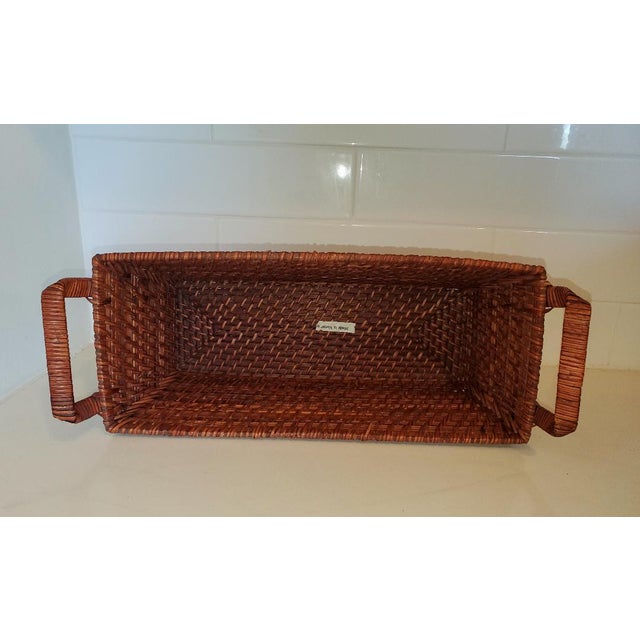 1990s 1990s Vintage Woven Basket, Made in Vietnam For Sale - Image 5 of 8