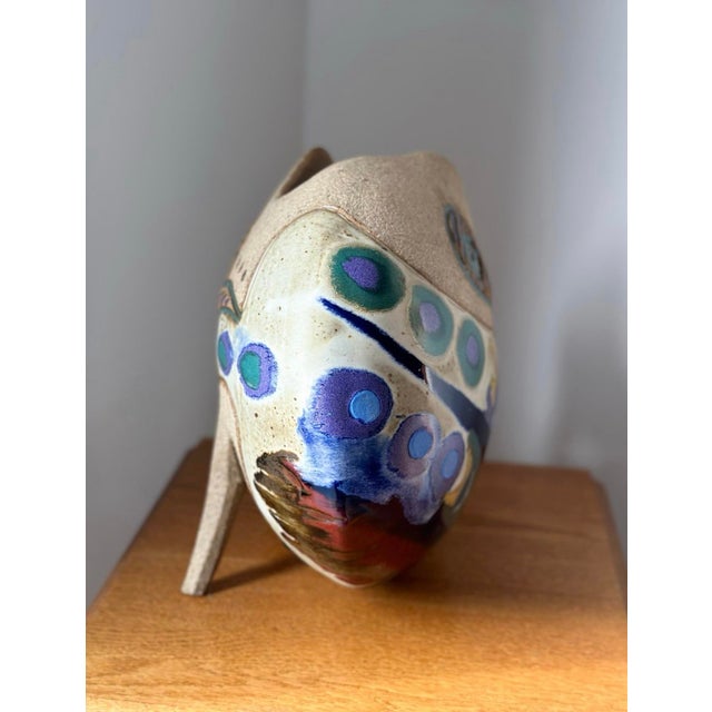 Contemporary 1990s Ken Pick Stoneware Pottery Vase Sculpture For Sale - Image 3 of 6