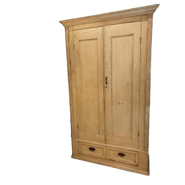 Antique Rustic Painted Wardrobe For Sale - Image 6 of 7