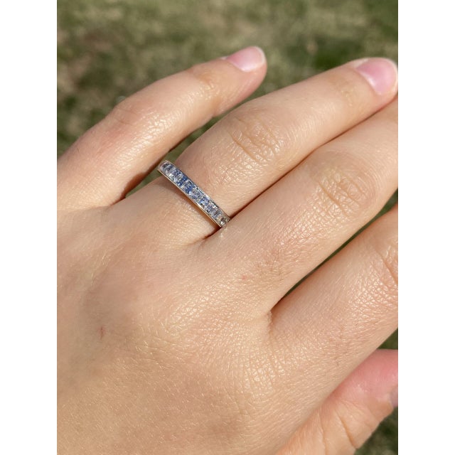 The Borah Peak: Designer Signed Custom Blaze Cut Diamond Eternity Band For Sale In Philadelphia - Image 6 of 9